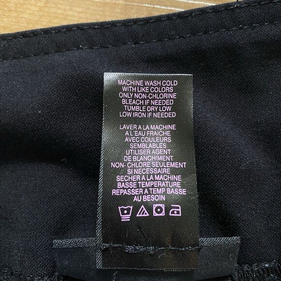 SLIM-SATION Multiples Women's 22W Black High Rise Straight Slimming Ankle Pants - Picture 5 of 13